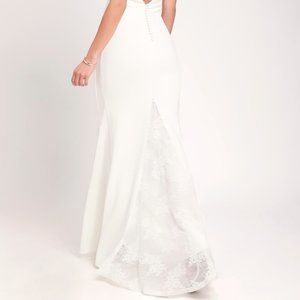 Lulu's Taliana Lace Button Back Maxi Dress - NWT